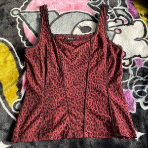 White House black market animal print top emo scene mall goth